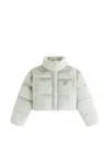 Kith Shae Cropped Puffer Jacket In White