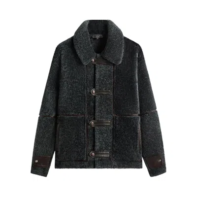 Pre-owned Kith Shearling Lucian Jacket 'machine' | Blue | Men's Size Xl