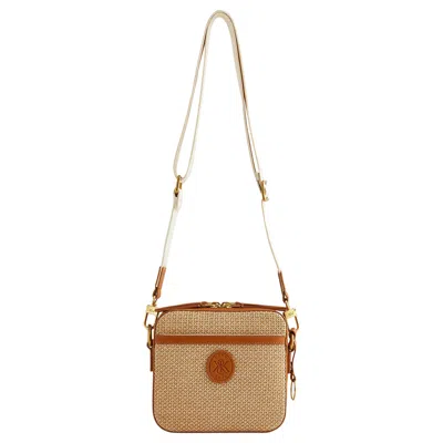 Pre-owned Kith Sherman Crossbody Bag 'arch' | Tan | Men's Size Onesize In Brown