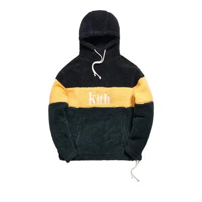 Pre-owned Kith Sherpa Double Pocket Hoodie 'solar Yellow' | Men's Size Xl