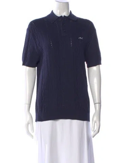 Pre-owned Kith Short Sleeve Polo W/ Tags In Blue