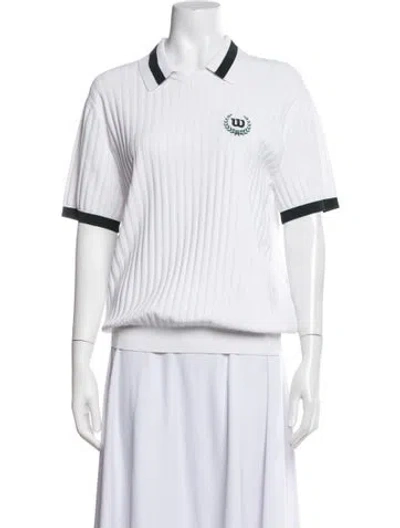 Pre-owned Kith Short Sleeve Polo In White