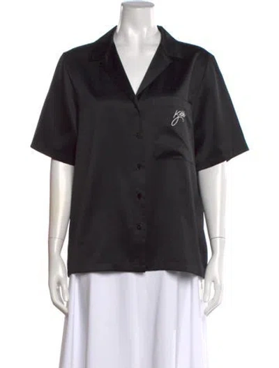 Pre-owned Kith Short Sleeve Top In Black