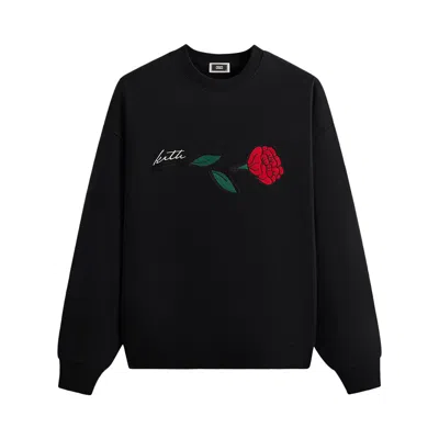 Pre-owned Kith Signature Rose Crewneck 'black'