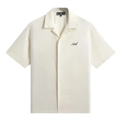 Kith Silk Cotton Thompson Camp Collar Shirt 'sandrift' In Neutral
