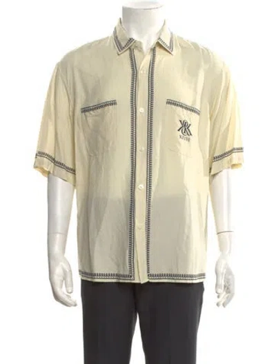 Pre-owned Kith Silk Graphic Print Shirt In Neutral