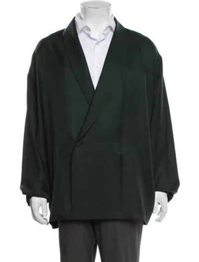 Pre-owned Kith Silk Jacket In Green
