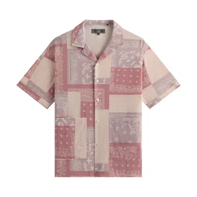 Pre-owned Kith Silk Lyocell Bandana Reade Shirt 'pink Opal' | Men's Size Xs