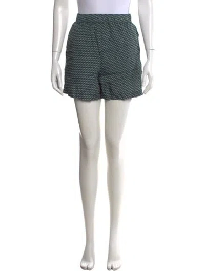 Pre-owned Kith Silk Mini Shorts In Green