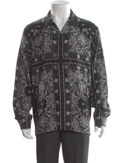 Pre-owned Kith Silk Printed Shirt In Gray