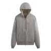 Kith Slub Boucle Boxy Collared Overshirt 'ink' In Gray
