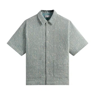 Pre-owned Kith Slub Boucle Reade Shirt 'glaze' In Green