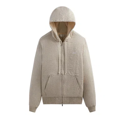 Pre-owned Kith Slub Boucle Sierra Zip Hoodie 'canvas' In Cream
