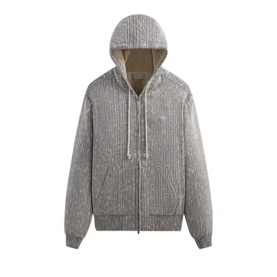 Pre-owned Kith Slub Boucle Sierra Zip Hoodie 'ink' In Black