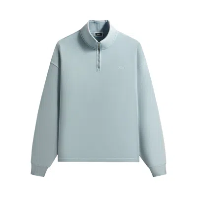 Pre-owned Kith Snow Washed Nelson Quarter Zip 'presence' | Blue | Men's Size Xl