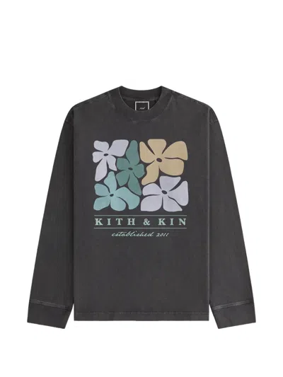 Kith Sonoma Floral-print Sweatshirt In 블랙