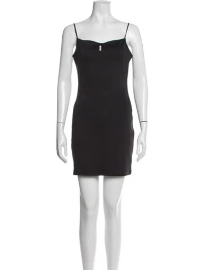 Pre-owned Kith Square Neckline Mini Dress In Black