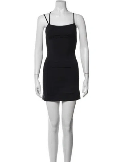 Pre-owned Kith Square Neckline Mini Dress In Black