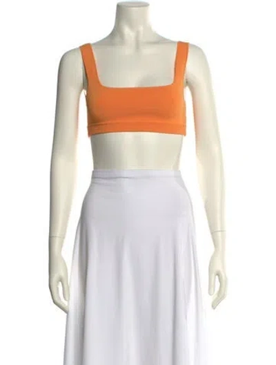Pre-owned Kith Square Neckline Sleeveless Crop Top In Brown