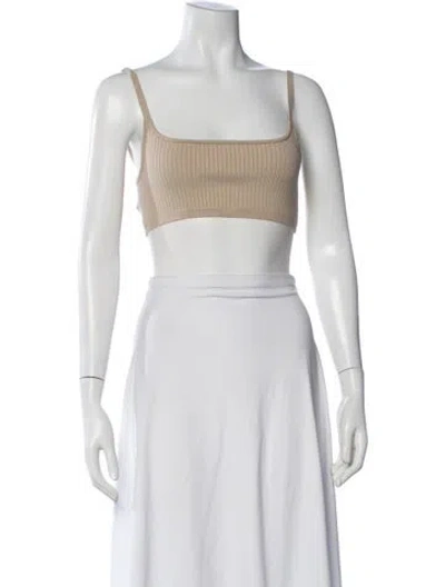 Pre-owned Kith Square Neckline Sleeveless Sports Bra In Brown