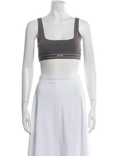 Pre-owned Kith Square Neckline Sleeveless Sports Bra W/ Tags In Blue