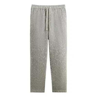 Kith Ss24 Slub Boucle Barrow Pant 'ink' In Gray