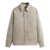 Kith Ss24 Slub Boucle Boxy Collared Overshirt 'canvas' In Neutral