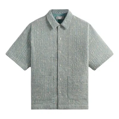 Kith Ss24 Slub Boucle Reade Shirt 'glaze' In Gray