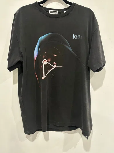 Pre-owned Kith Star Wars Vintage T Shirt In Vintage Wash Black
