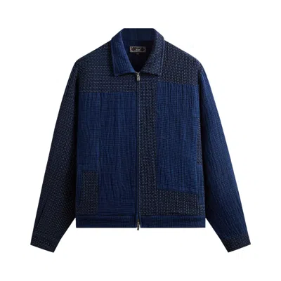 Pre-owned Kith Stitched Patchwork Connor Blouson Jacket 'dark Indigo' | Blue | Men's Size Xl