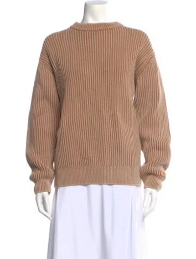 Pre-owned Kith Striped Bateau Neckline Sweater In Neutral