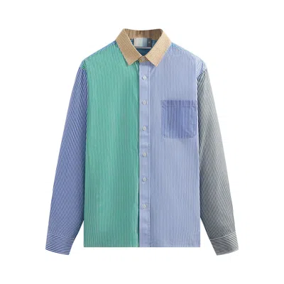Pre-owned Kith Striped Berkeley Button Down Shirt 'prestige' | Multi-color | Men's Size S