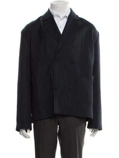 Pre-owned Kith Striped Blazer W/ Tags In Blue