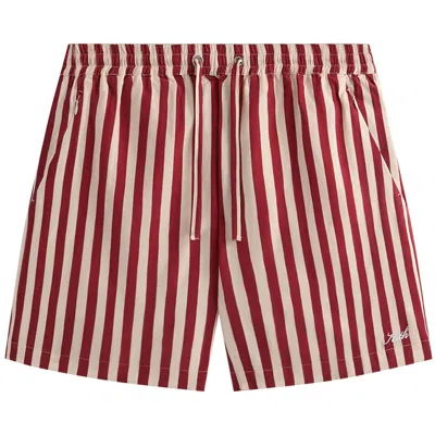 Pre-owned Kith Striped Cedar Short 'allure' | Red | Men's Size Xxl