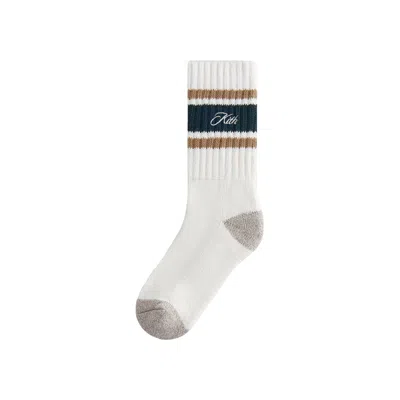 Pre-owned Kith Striped Chunky Crew Socks 'stadium' | Green | Men's Size Onesize