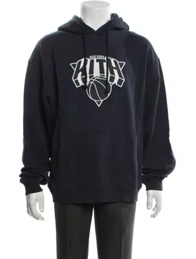 Pre-owned Kith Striped Crew Neck Hoodie W/ Tags In Blue