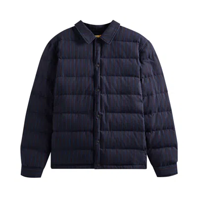 Pre-owned Kith Striped Dover Shirt Jacket 'nocturnal' | Blue | Men's Size S