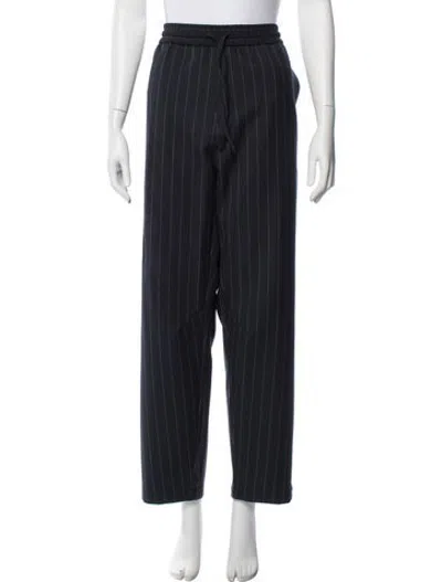 Pre-owned Kith Striped Embroidered Accent Sweatpants In Blue