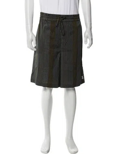 Pre-owned Kith Striped Flat Front Shorts W/ Tags In Gray