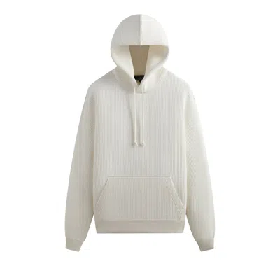 Pre-owned Kith Striped Interlock Williams Iii Hoodie 'silk' | Cream | Men's Size Xl In White