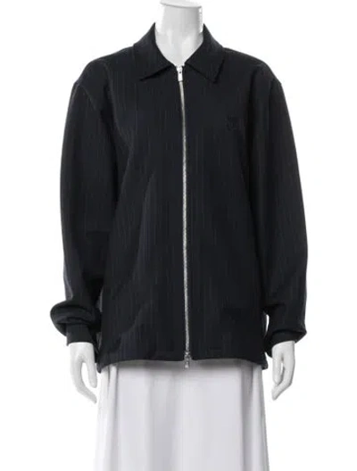 Pre-owned Kith Striped Jacket In Blue