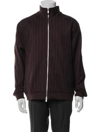 Pre-owned Kith Striped Jacket In Burgundy