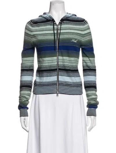 Pre-owned Kith Striped Jacket In Green