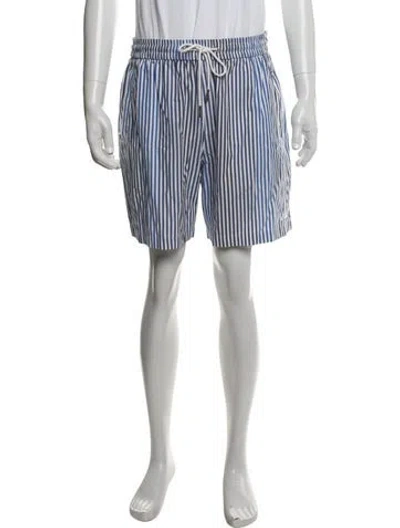 Pre-owned Kith Striped Jogger Shorts In Blue