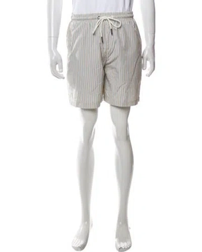 Pre-owned Kith Striped Jogger Shorts W/ Tags In Neutral