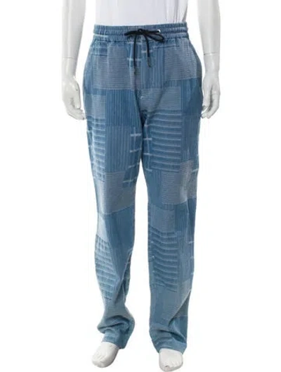 Pre-owned Kith Striped Joggers In Blue