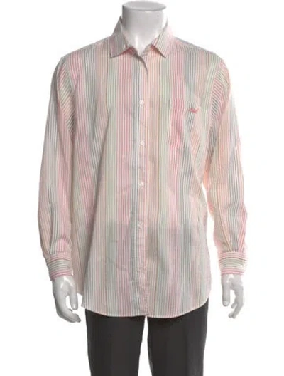 Pre-owned Kith Striped Long Sleeve Shirt In Multi