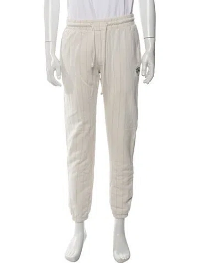 Pre-owned Kith Striped Lounge Bottoms In Neutral