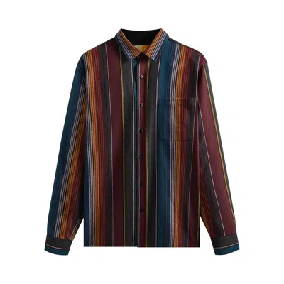 Pre-owned Kith Striped Ludlow Shirt 'void' | Multi-color | Men's Size M
