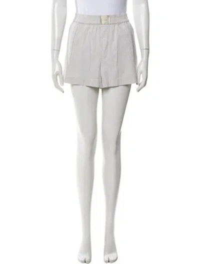 Pre-owned Kith Striped Mini Shorts In Gray